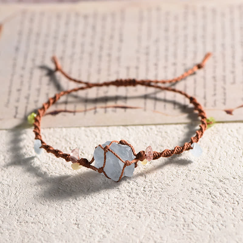Bracelet tressé en cristal naturel fait main Olivenorma