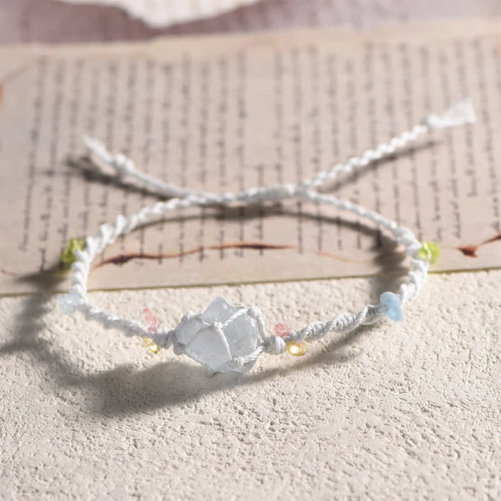 Bracelet tressé en cristal naturel fait main Olivenorma