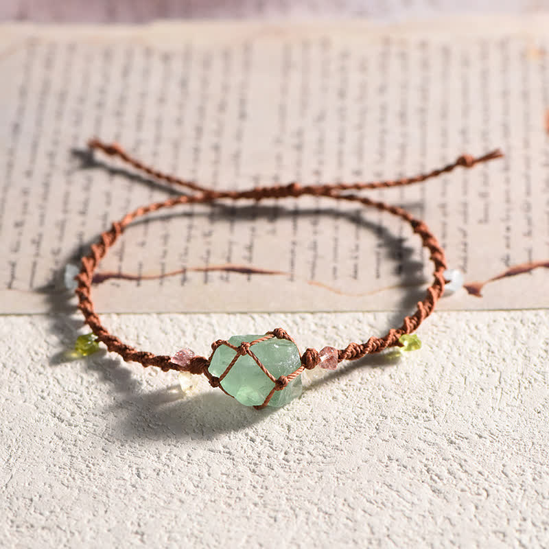 Bracelet tressé en cristal naturel fait main Olivenorma