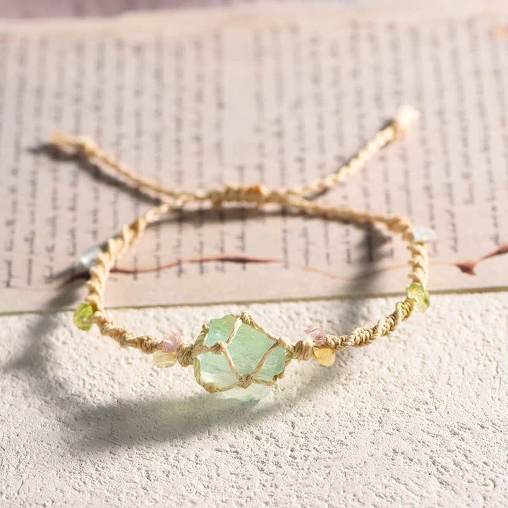 Bracelet tressé en cristal naturel fait main Olivenorma