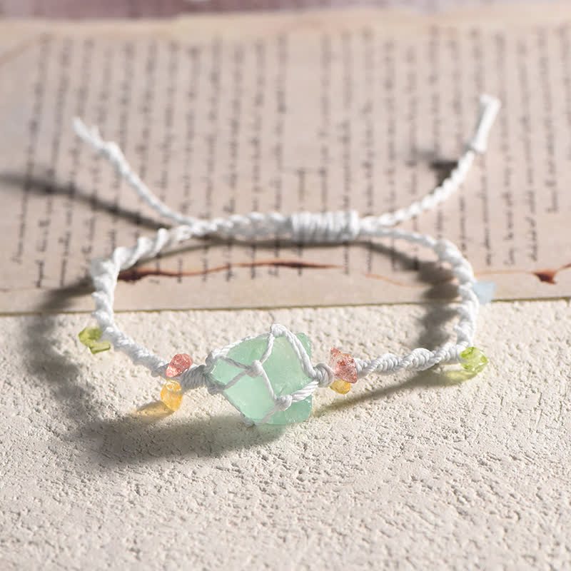 Bracelet tressé en cristal naturel fait main Olivenorma