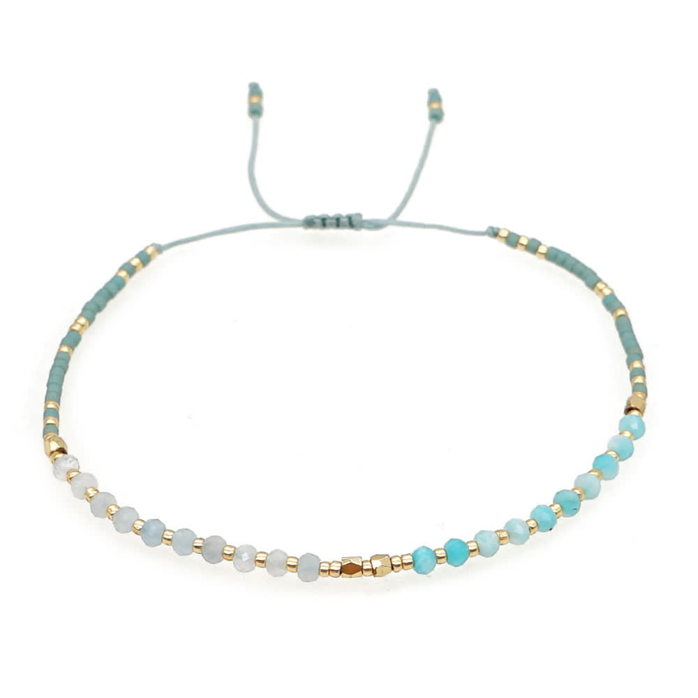 Bracelet à cordon en perles de pierre naturelle Olivenorma