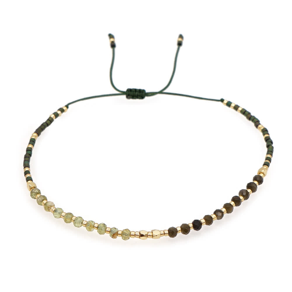 Bracelet à cordon en perles de pierre naturelle Olivenorma