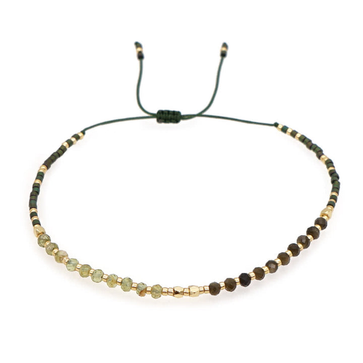 Bracelet à cordon en perles de pierre naturelle Olivenorma
