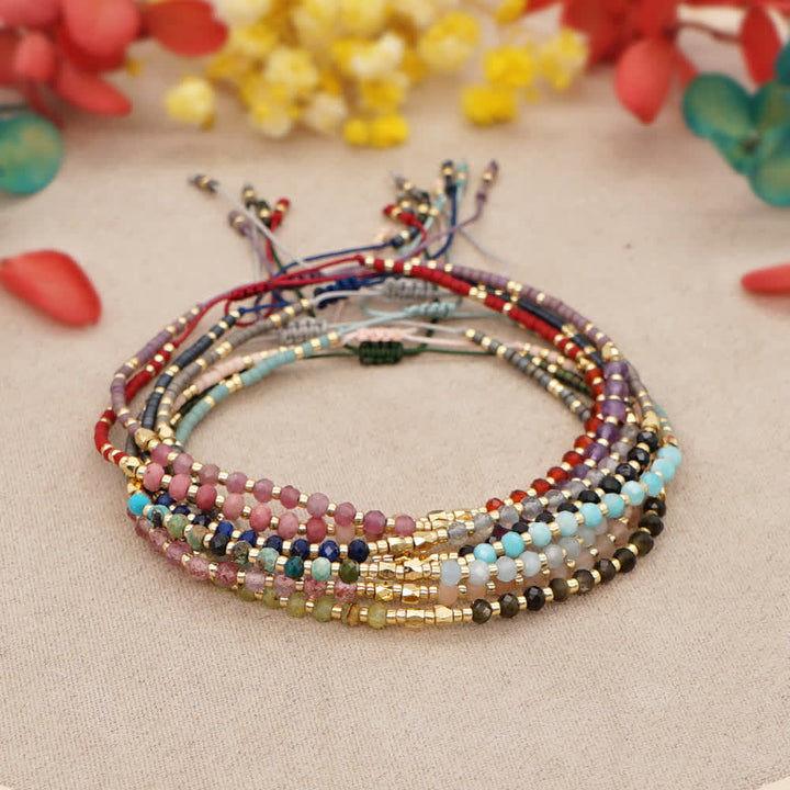 Bracelet à cordon en perles de pierre naturelle Olivenorma