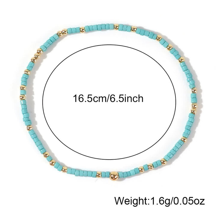 Bracelet de perles de riz colorées Olivenorma