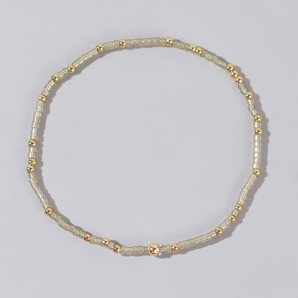 Bracelet de perles de riz colorées Olivenorma
