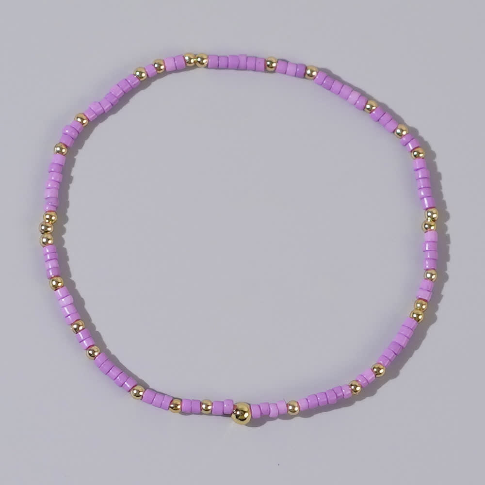 Bracelet de perles de riz colorées Olivenorma