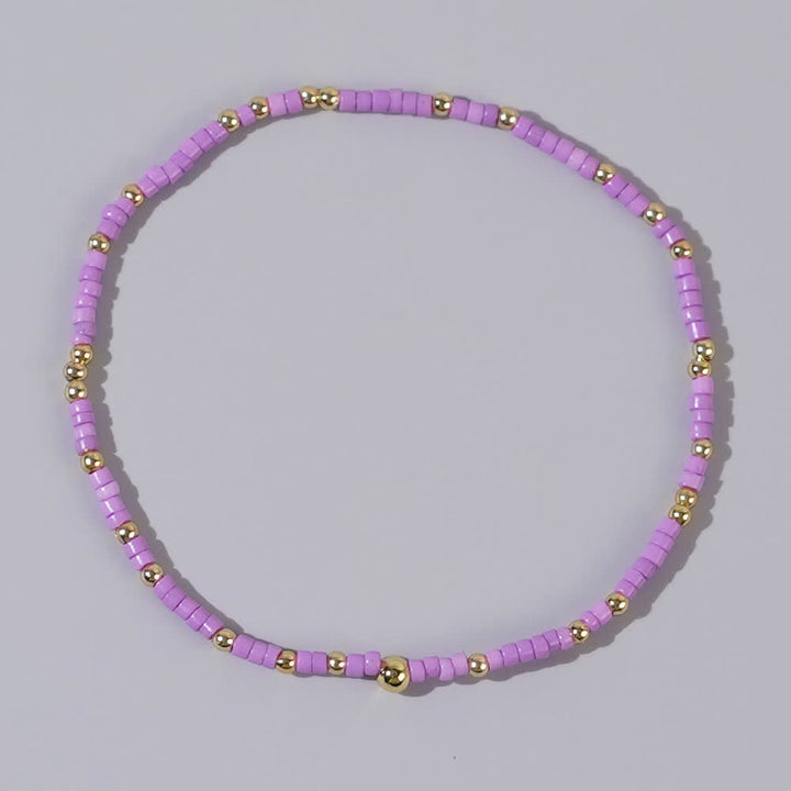 Bracelet de perles de riz colorées Olivenorma