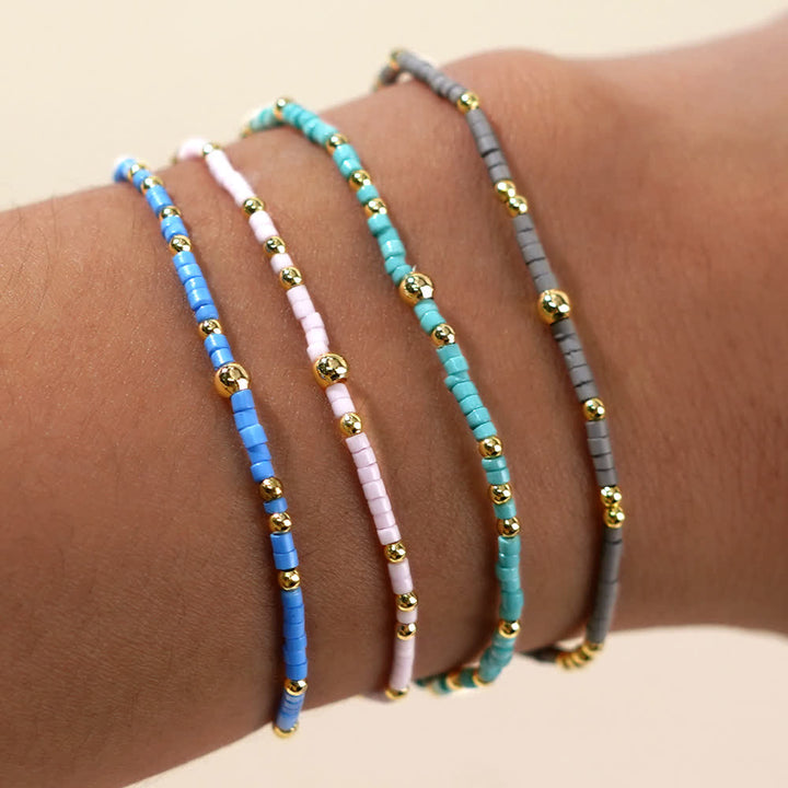 Bracelet de perles de riz colorées Olivenorma