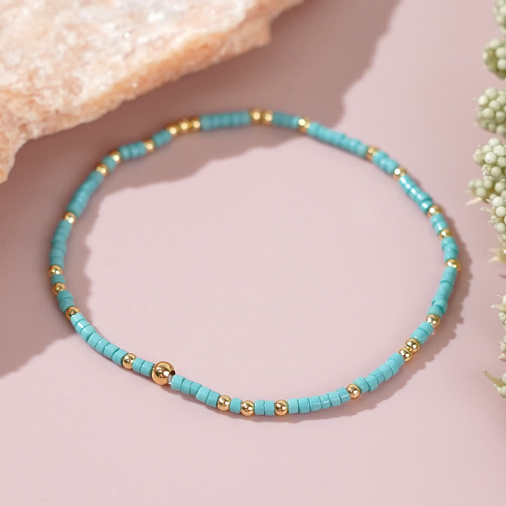 Bracelet de perles de riz colorées Olivenorma