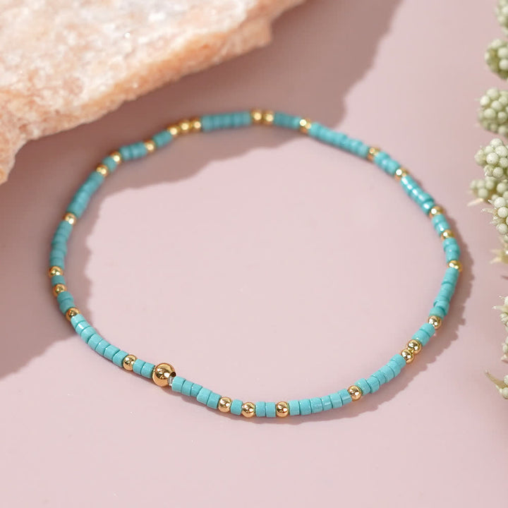 Bracelet de perles de riz colorées Olivenorma