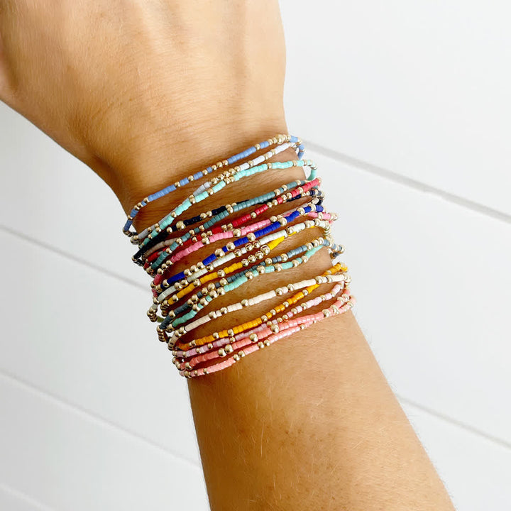 Bracelet de perles de riz colorées Olivenorma