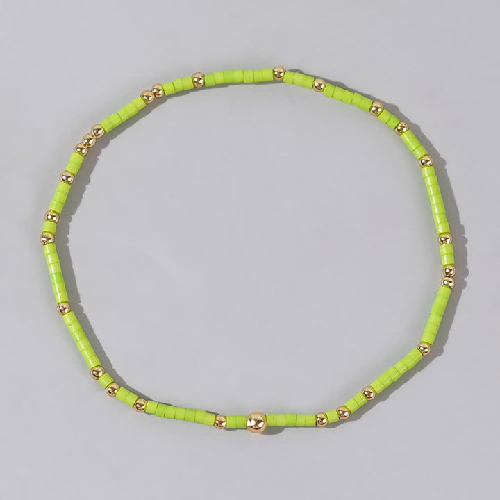 Bracelet de perles de riz colorées Olivenorma