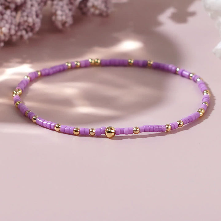 Bracelet de perles de riz colorées Olivenorma