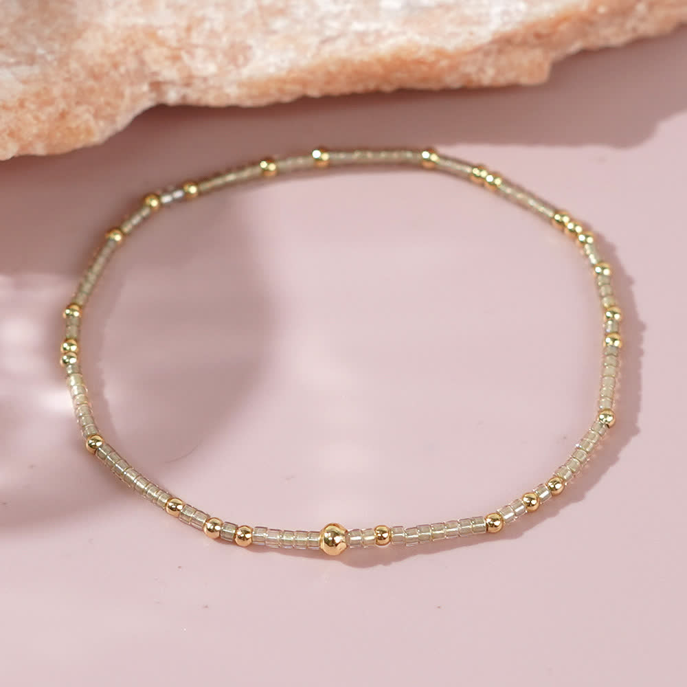 Bracelet de perles de riz colorées Olivenorma
