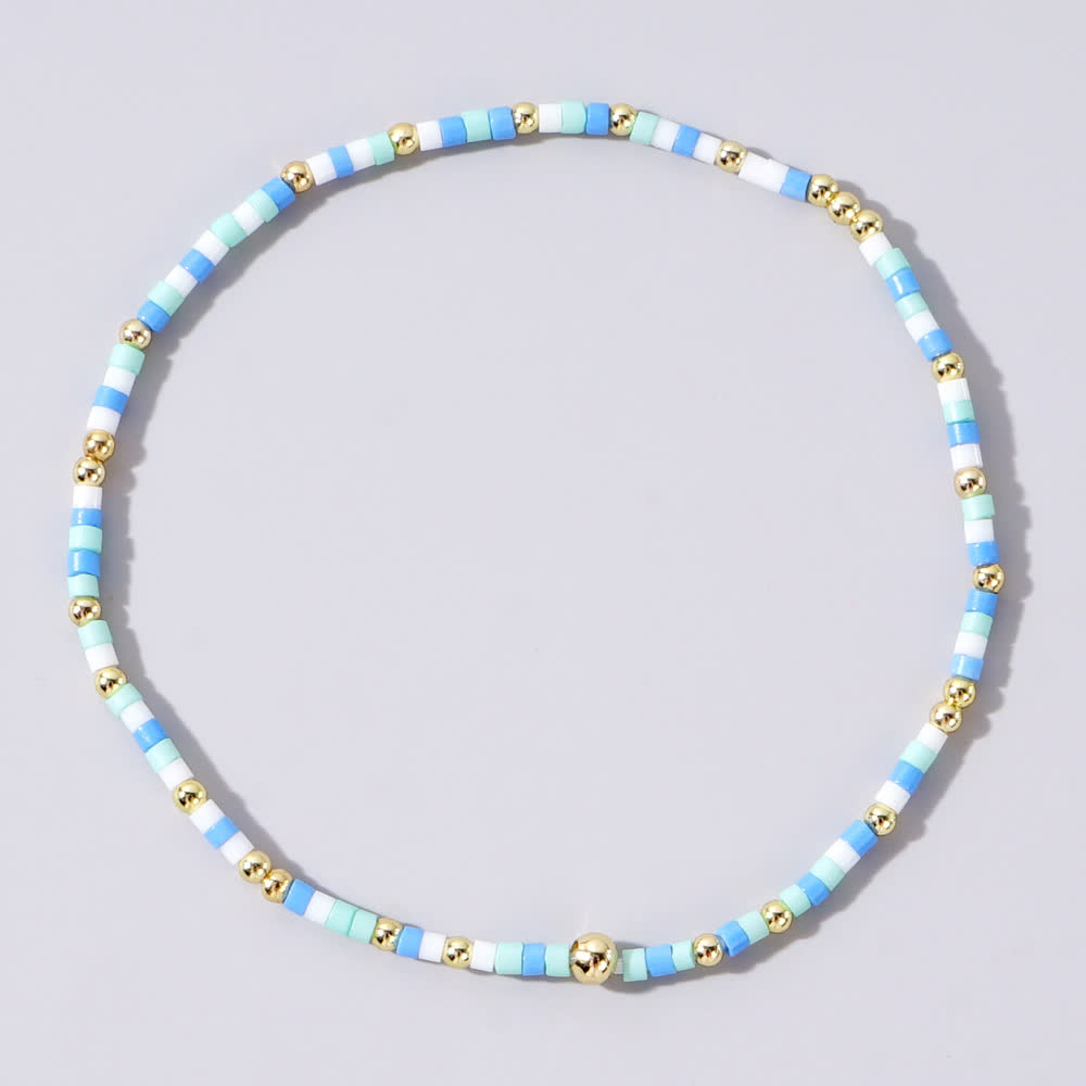 Bracelet de perles de riz colorées Olivenorma