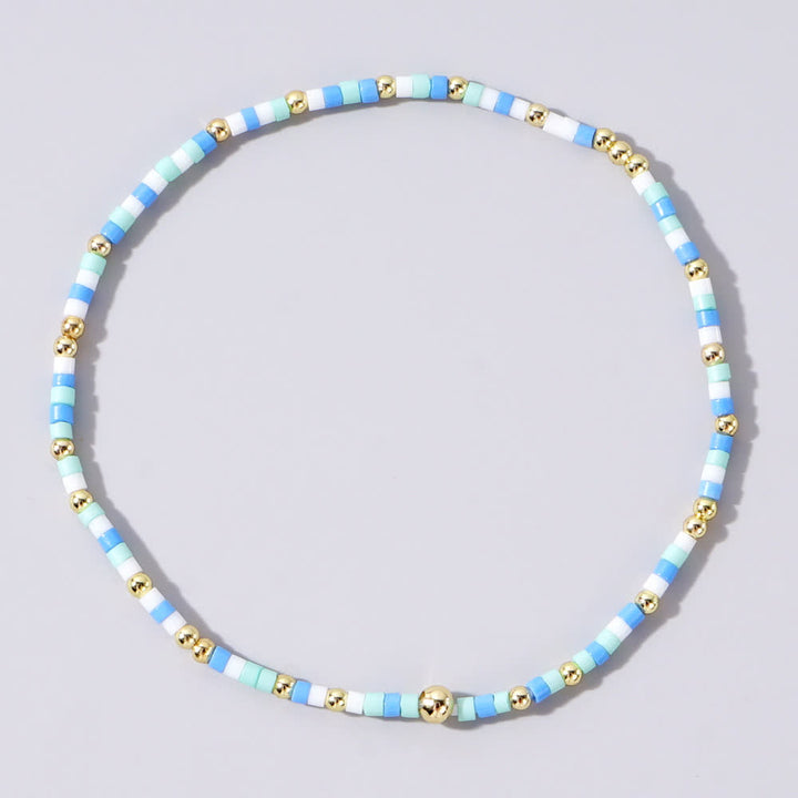 Bracelet de perles de riz colorées Olivenorma
