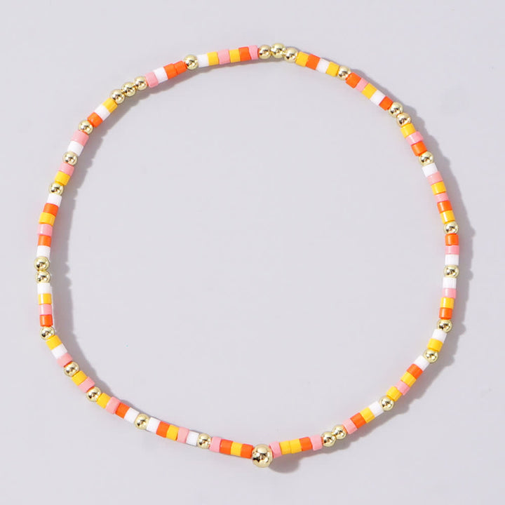 Bracelet de perles de riz colorées Olivenorma