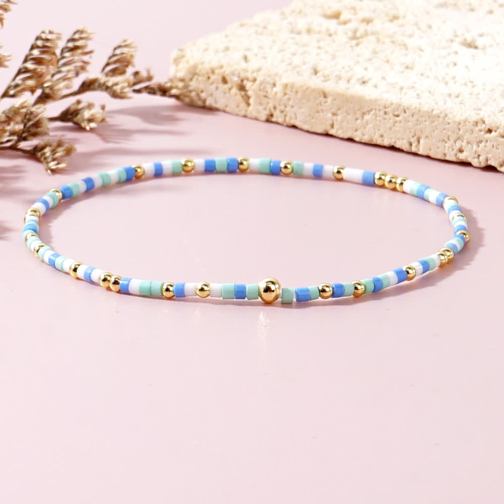 Bracelet de perles de riz colorées Olivenorma