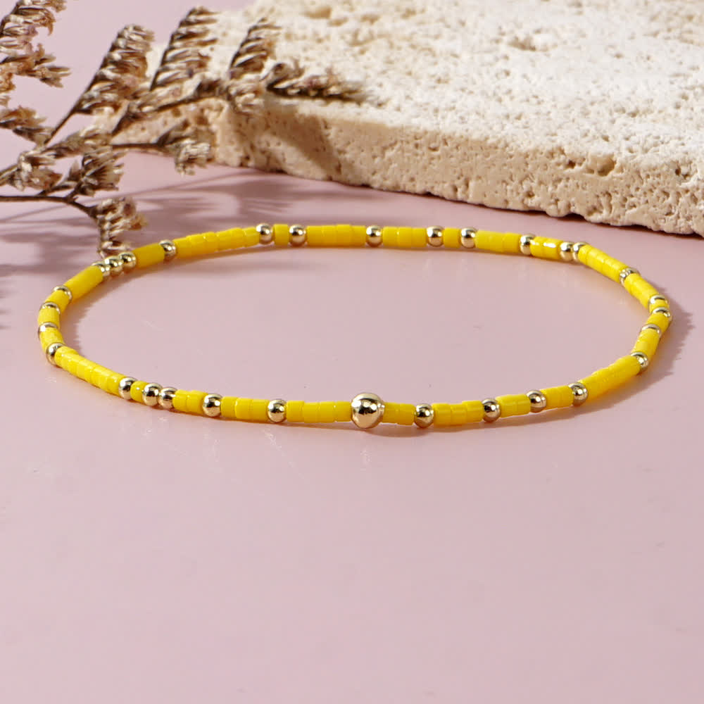 Bracelet de perles de riz colorées Olivenorma