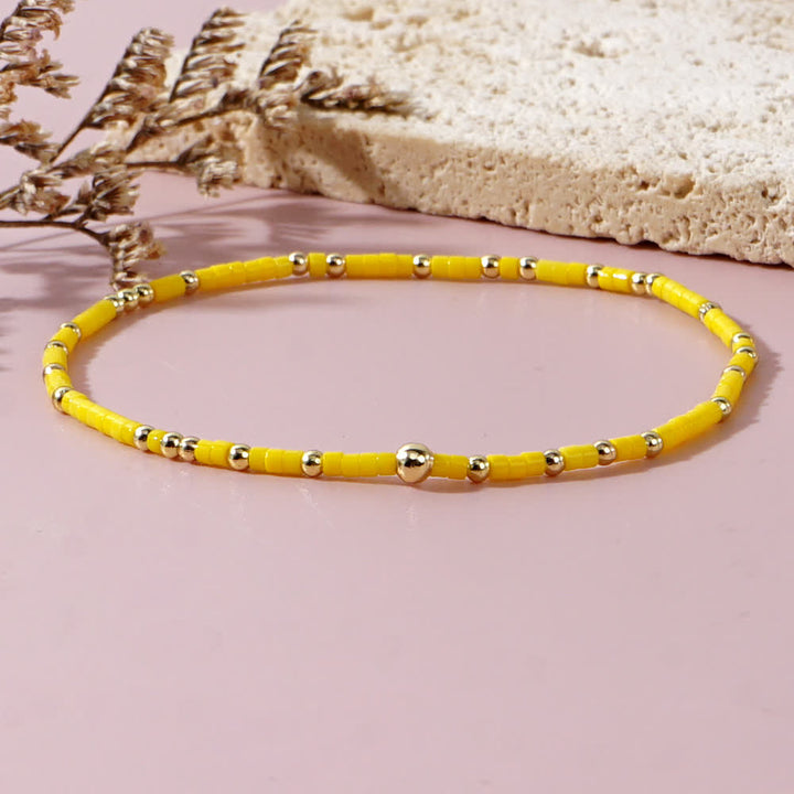 Bracelet de perles de riz colorées Olivenorma