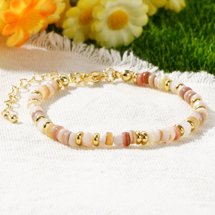 Bracelet à boucle métallique avec perles colorées Olivenorma