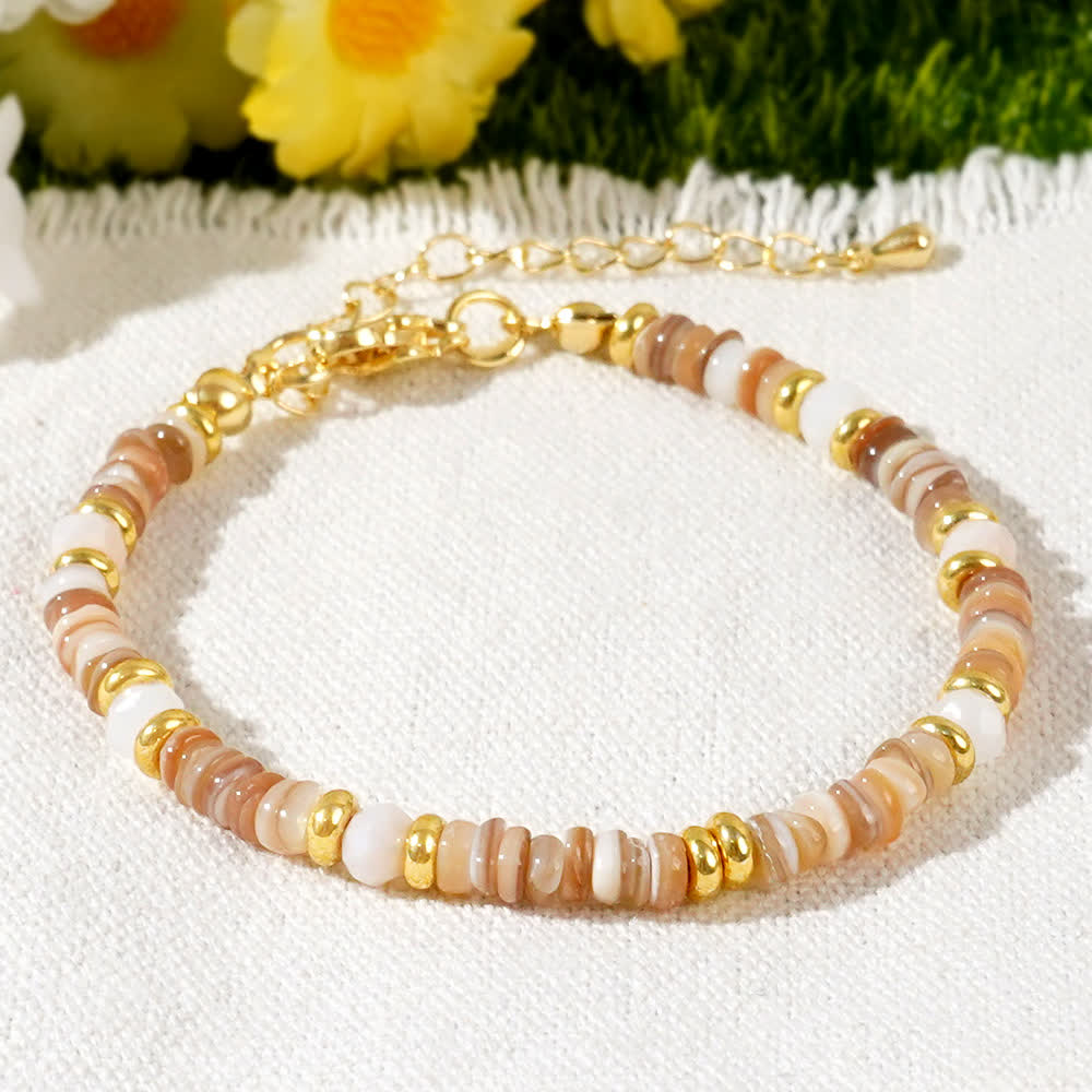 Bracelet à boucle métallique avec perles colorées Olivenorma