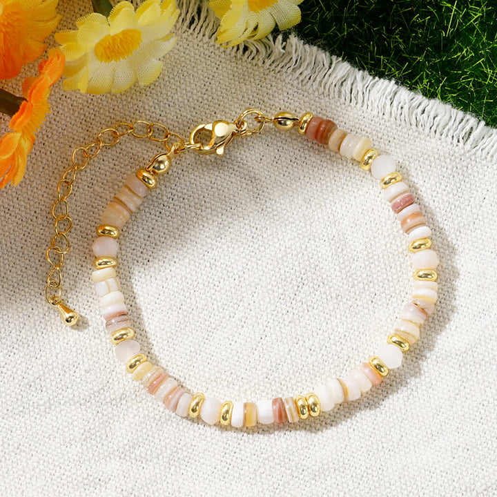 Bracelet à boucle métallique avec perles colorées Olivenorma
