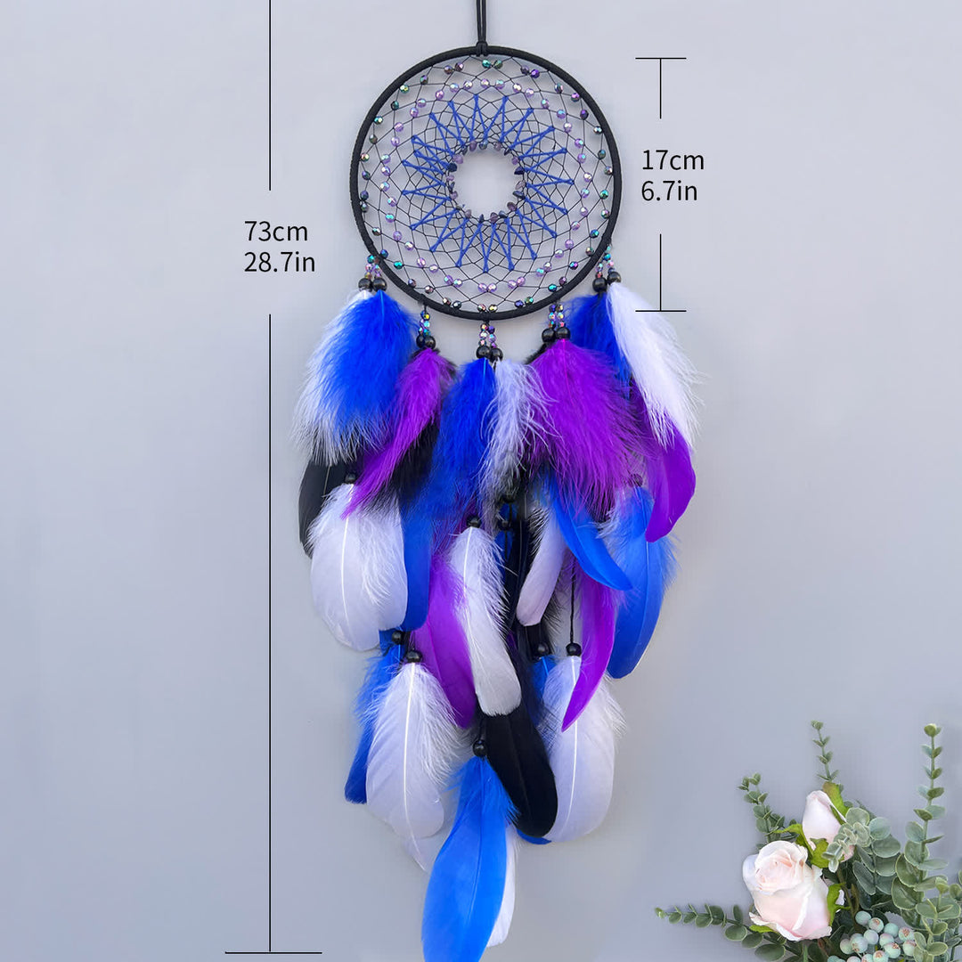 Perles d'améthyste Olivenorma Attrape-rêves bleu violet