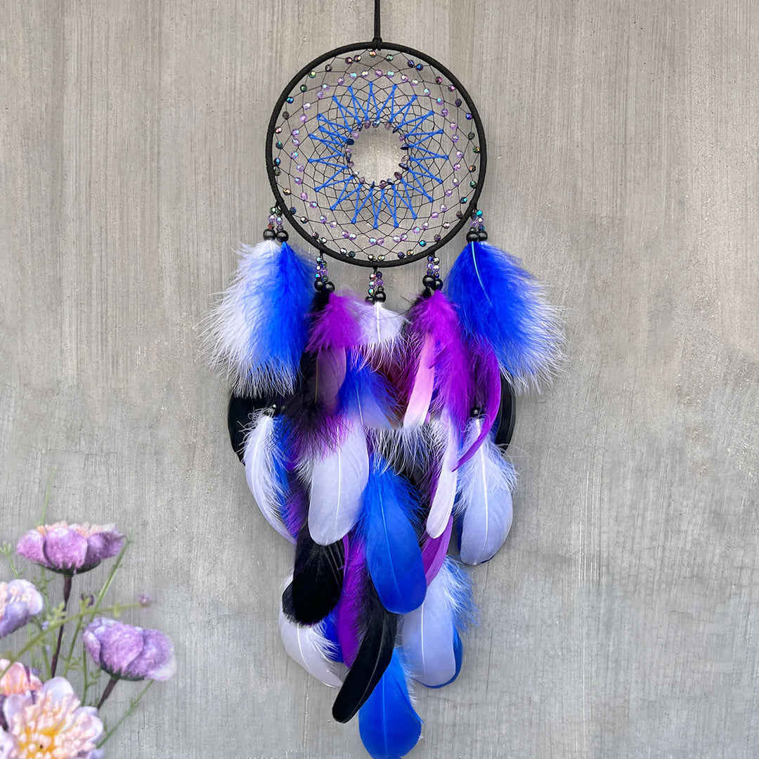 Perles d'améthyste Olivenorma Attrape-rêves bleu violet