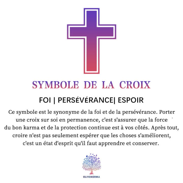 Collier à pampilles avec pendentif en croix et perles turquoise Olivenorma