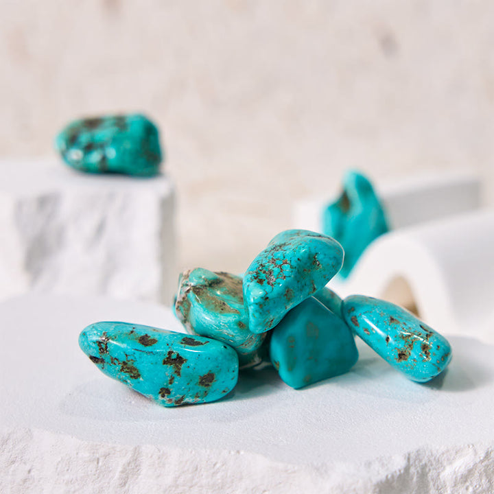 Pierre roulée en cristal de guérison Reiki turquoise véritable Olivenorma