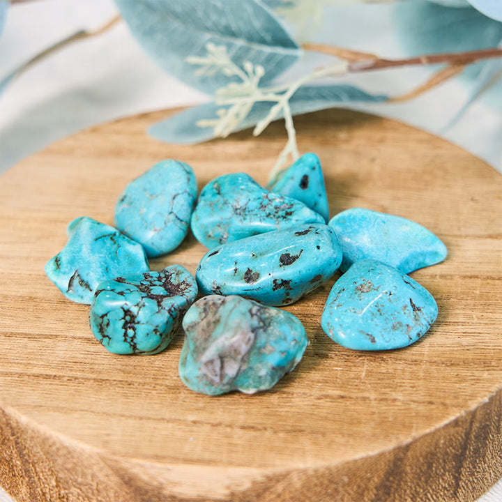 Pierre roulée en cristal de guérison Reiki turquoise véritable Olivenorma