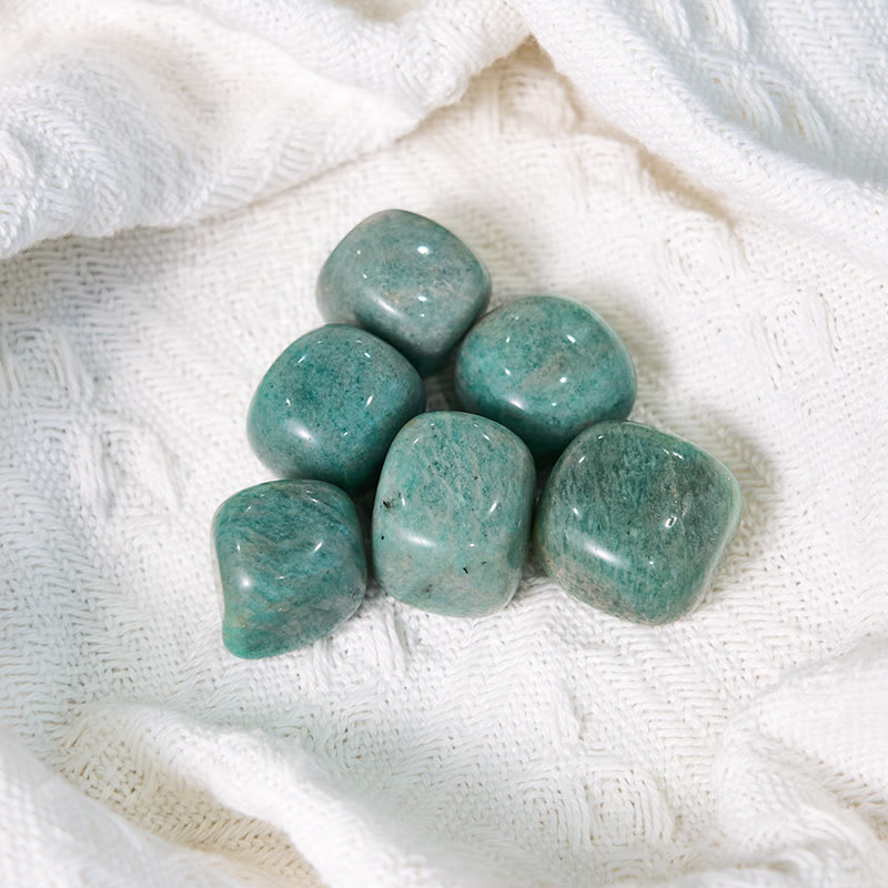 Ensemble de pierres polies en amazonite naturelle Olivenorma