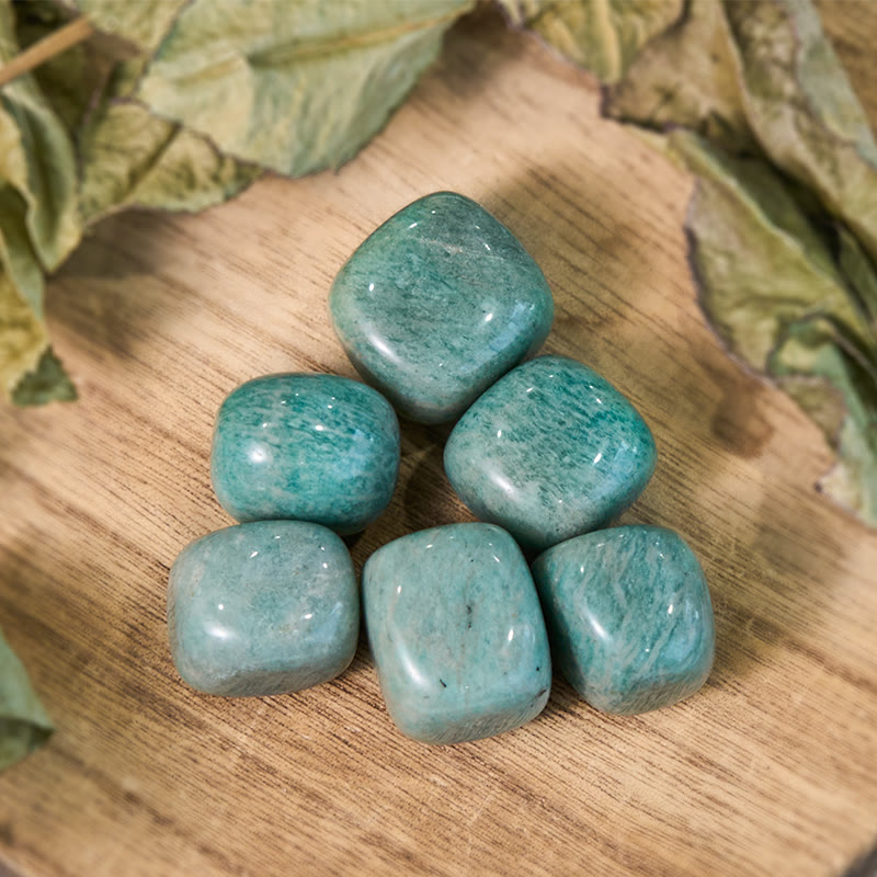 Ensemble de pierres polies en amazonite naturelle Olivenorma
