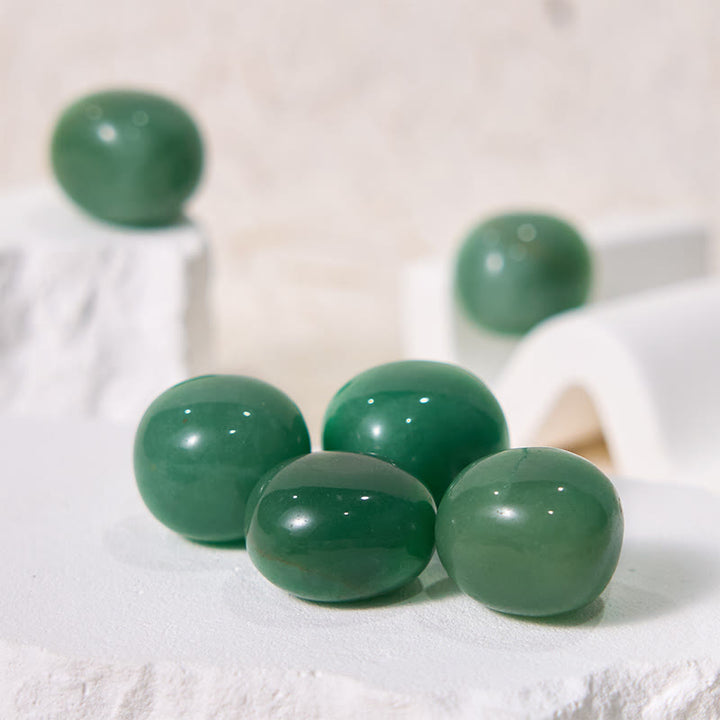 Pierre roulée polie en vrac d'aventurine verte Olivenorma
