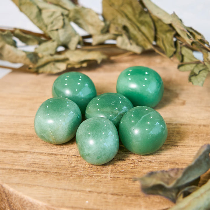 Pierre roulée polie en vrac d'aventurine verte Olivenorma
