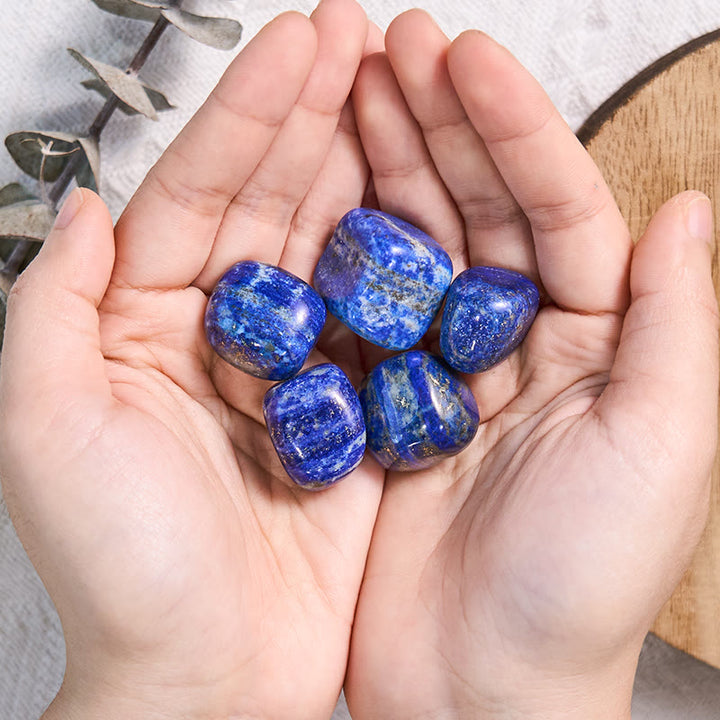 Ensemble de pierres naturelles polies en lapis-lazuli Olivenorma