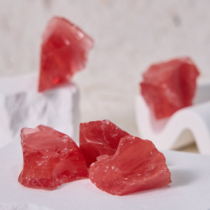 Quartz rouge brut Olivenorma , pierre naturelle roulée en cristal