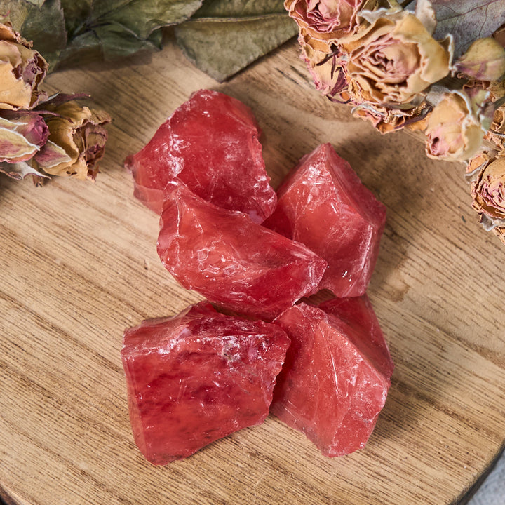 Quartz rouge brut Olivenorma , pierre naturelle roulée en cristal