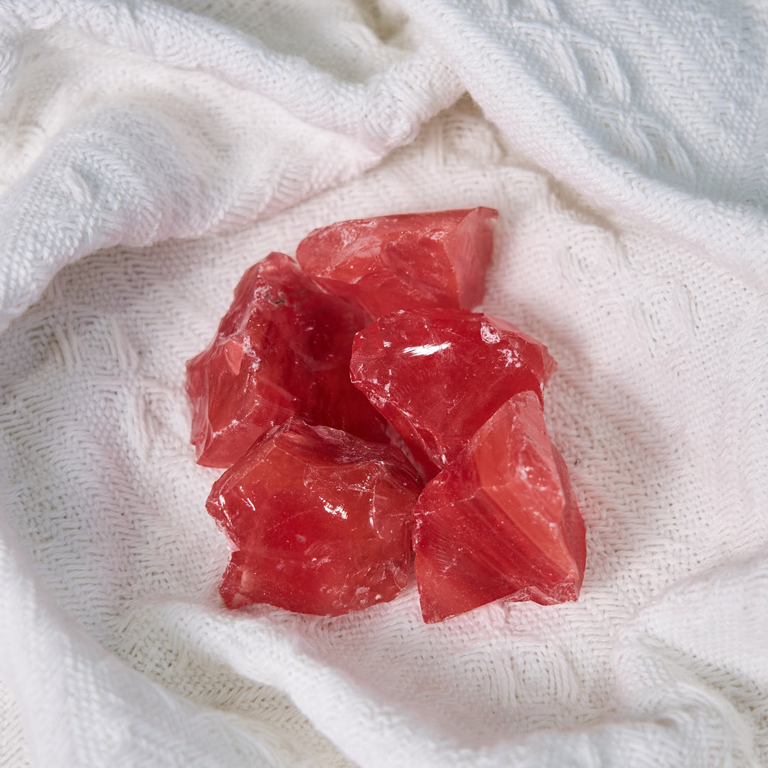 Quartz rouge brut Olivenorma , pierre naturelle roulée en cristal