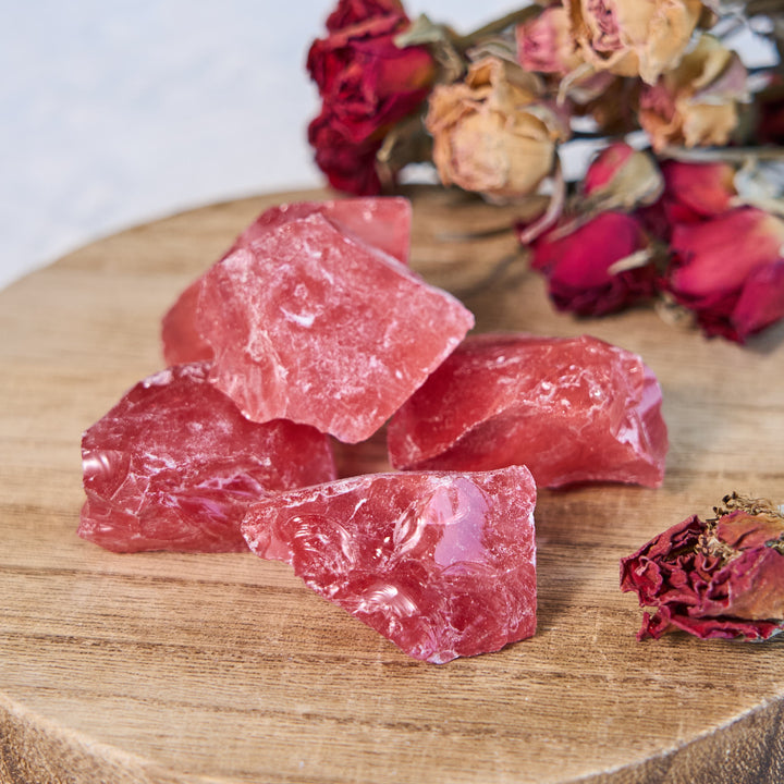 Quartz rouge brut Olivenorma , pierre naturelle roulée en cristal