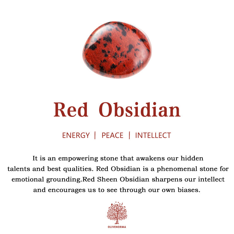 Ensemble de pierres roulées en obsidienne rouge naturelle Olivenorma