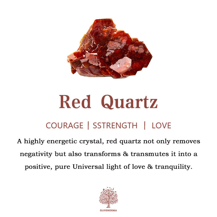 Quartz rouge brut Olivenorma , pierre naturelle roulée en cristal