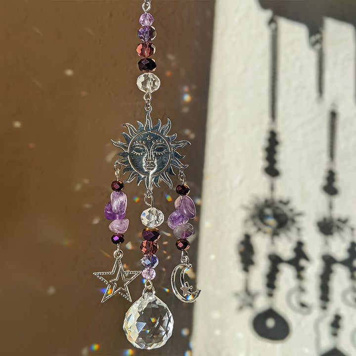 Carillon éolien attrape-soleil en cristal de la déesse de la lune Olivenorma