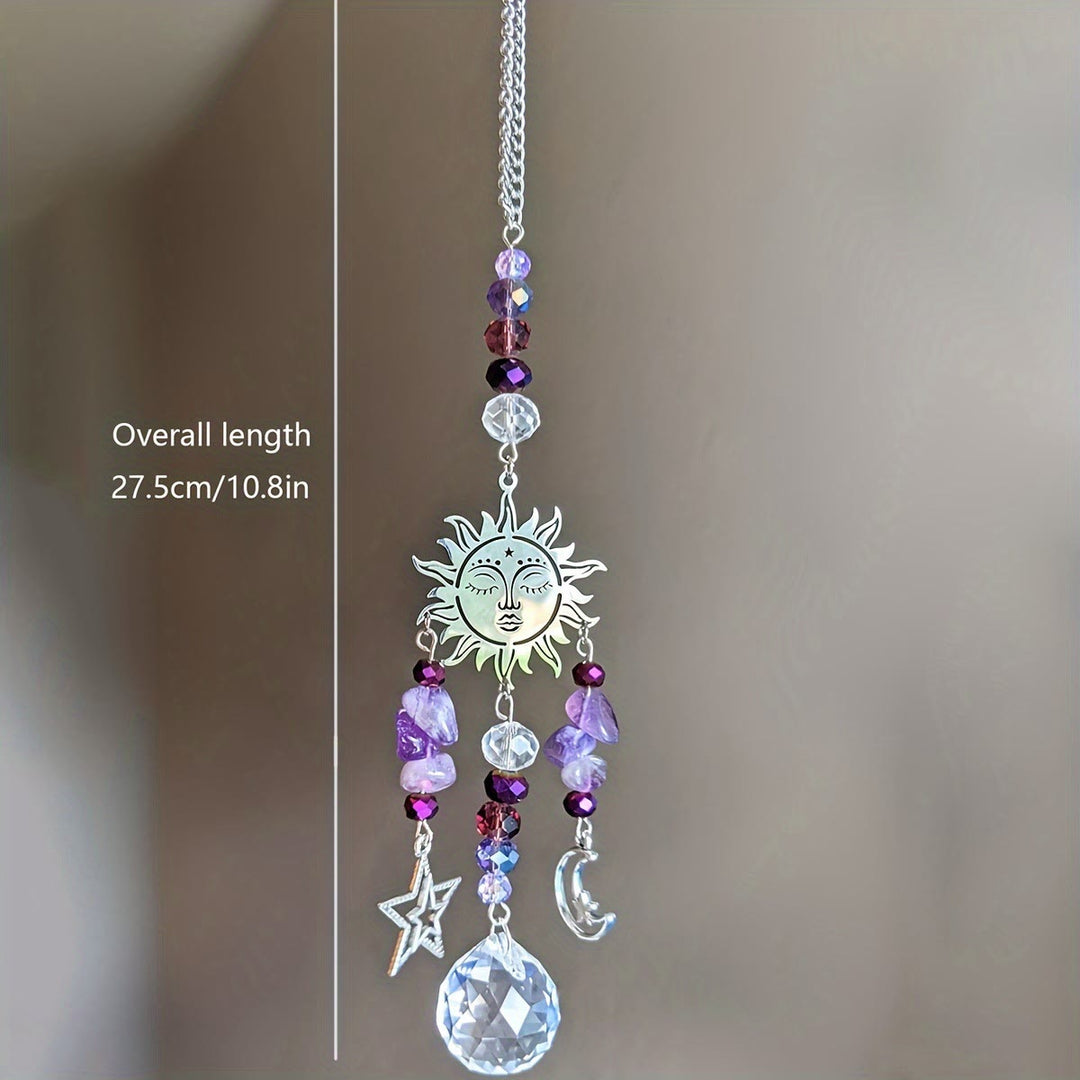 Carillon éolien attrape-soleil en cristal de la déesse de la lune Olivenorma