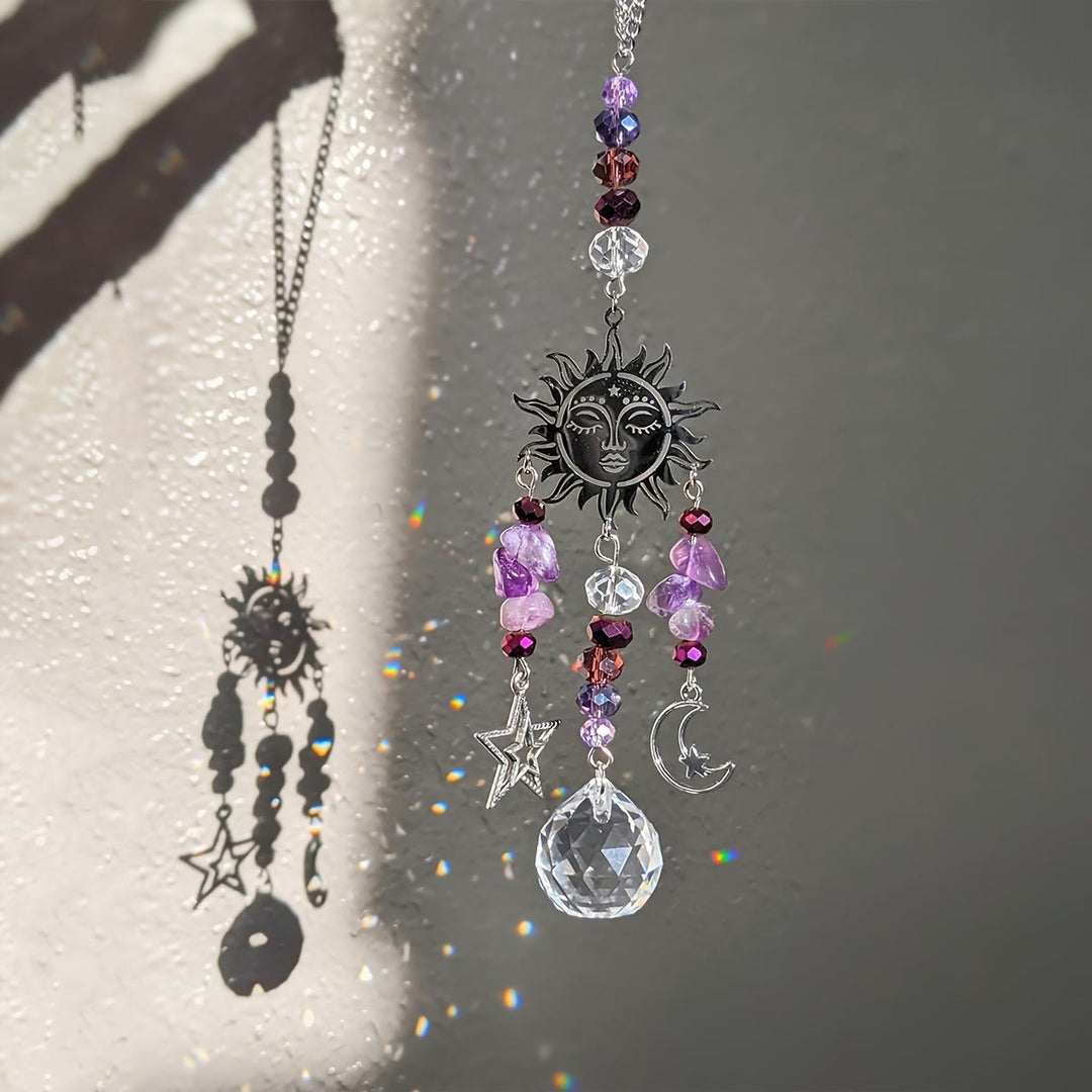 Carillon éolien attrape-soleil en cristal de la déesse de la lune Olivenorma