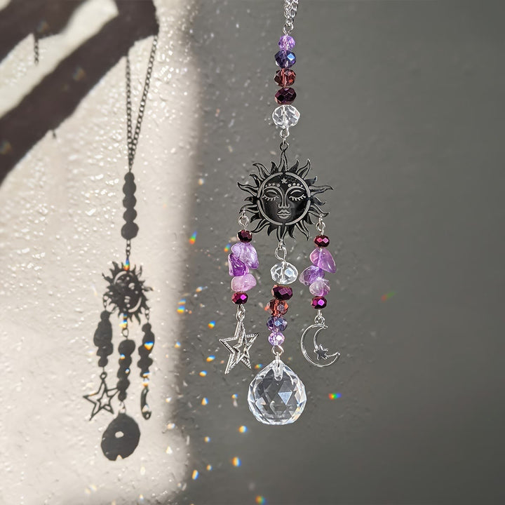 Carillon éolien attrape-soleil en cristal de la déesse de la lune Olivenorma