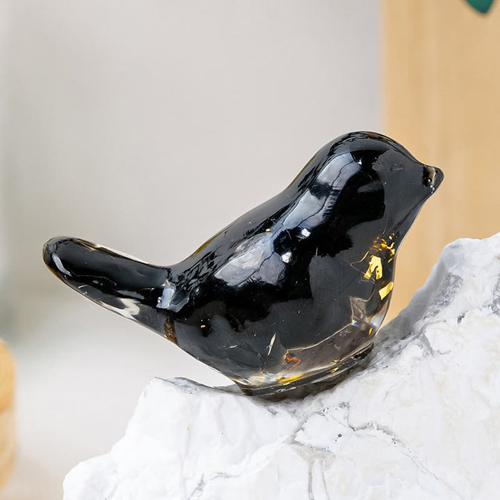 Sculpture d'oiseau en cristal naturel Olivenorma Décoration en pierres précieuses